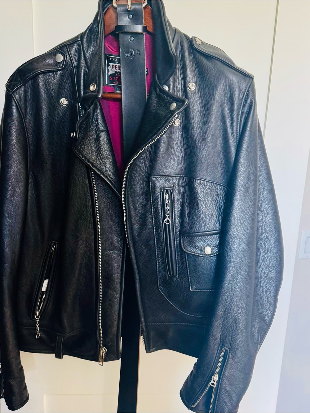 Schott NYC Black Leather 568 Vandals Jacket